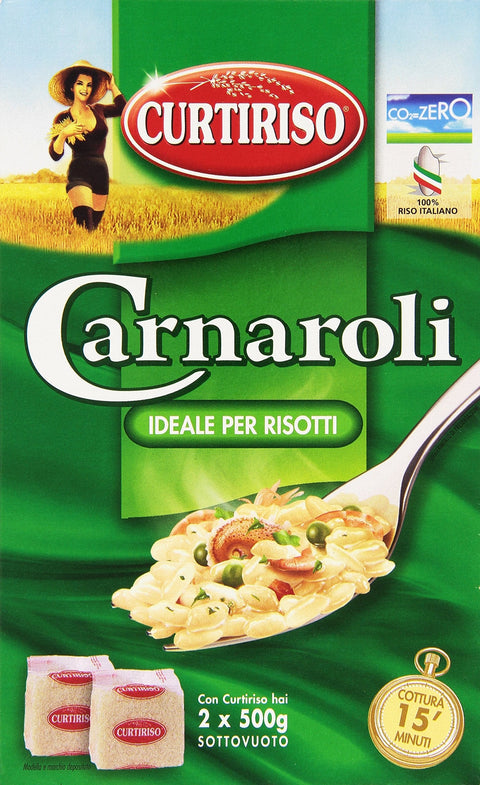 Curtiriso Reis 5x Curtiriso Riso Carnaroli,100% Italienischer Reis, Ideal für Risottos,Kochzeit 15 Minuten,Packung mit 1Kg + Italian Gourmet Polpa di Pomodoro 400g Dose 8017759011708