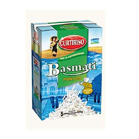 Curtiriso Riso Basmati Reis Pun jab 5 Beuteln 1 kg Italienisch Reis Original