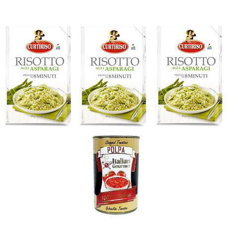 Curtiriso Risotto agli Asparagi Spargelrisotto ist in 8 Minuten fertig 3x 175 gr Reisgerichte italienisch Original
