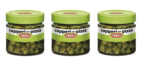 D'Amico Kapern 3x D'Amico Capperi per Pizza Kapern für Pizza Glas 100g