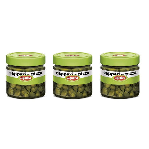 D'Amico Capperi per Pizza Kapern für Pizza Glas 100g 3x Original italienisch