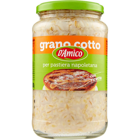 D'amico Grano cotto per Pastiera Napoletana gekochte Weizenkörner Italien 6x580g Original italienisch Zutat