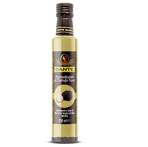 Dante Koch- & Backzutaten Dante condimento a base di olio aromatizzato al tartufo nero Öldressing mit schwarzem Trüffelgeschmack 6x 250 ml