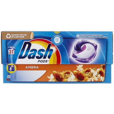 Dash Waschmittel Pods Ambra 31 Waschgänge, 31 Stück Wäschepflege italienisch Original