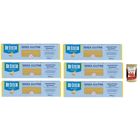 De Cecco Chips De Cecco Spaghetti quadrati, senza Glutine, Glutenfrei,100% Italienisch Pasta Nudeln gluten free 6x 400 G Original 8032804040014