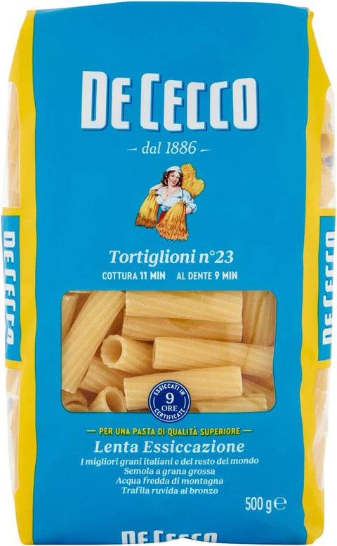 De Cecco deutschland gmbh Kurze Pasta Tortiglioni N°23 - 24er Pack (24x500g) 8001250120236
