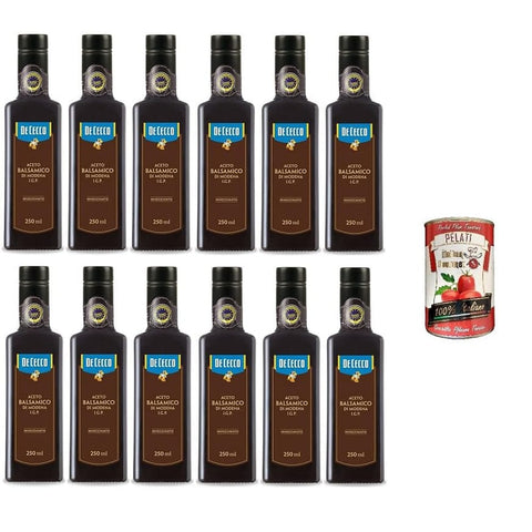De Cecco Essig De Cecco Balsamico-Essig aus Modena I.G.P. 250 ml 12x italienisch Original + kostenlos polpa 400 g 8001250115201