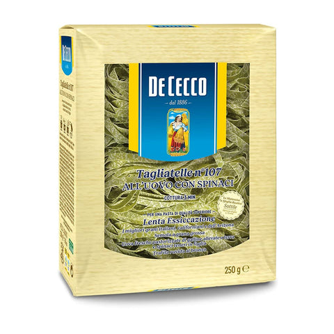 De Cecco Eier Tagliatelle Nr. 107 mit Spinat 250 gr Fertiggerichte italienisch Original