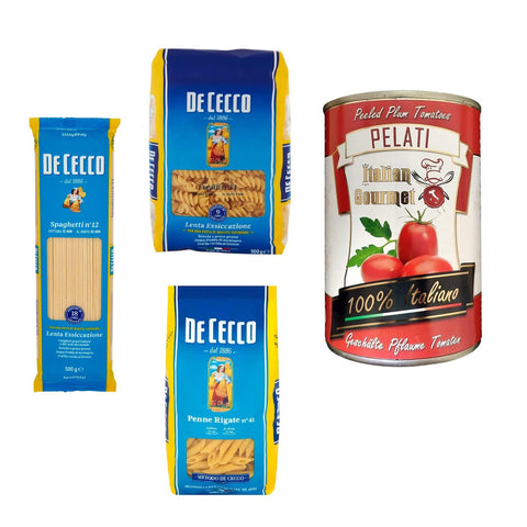 De Cecco TESTPAKET Pasta Penne Rigate n°41 Fusilli n°34 Spaghetti n°12 3x500g Original italienisch
