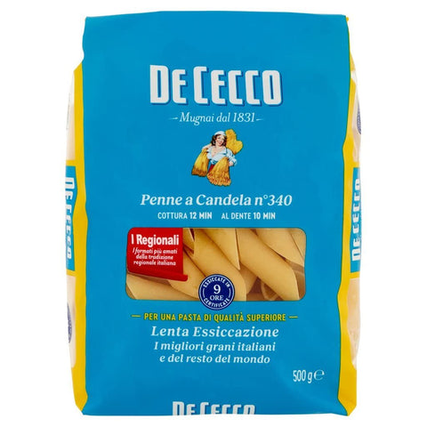 De Cecco Internationale Nudeln 24x Pasta De Cecco 100% Italienisch Penne a Candela N°340 Nudeln 500g + Italian Gourmet Polpa 400g 8001250123404