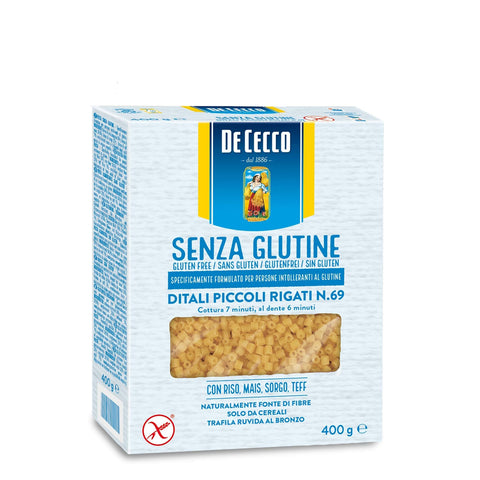 De Cecco Ditali Piccoli Rigati 400 g senza Glutine Glutenfrei pasta nudeln Internationale Nudeln italienisch Original
