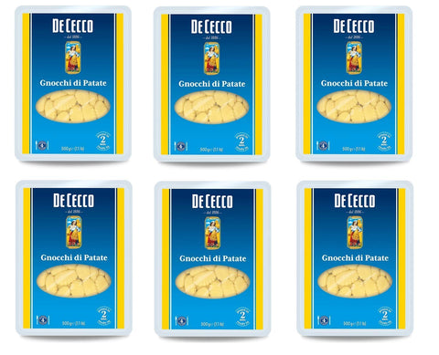 De Cecco Internationale Nudeln 6x Pasta De Cecco 100% Italienisch Gnocchi di patate Nudeln 500g 8001250009999