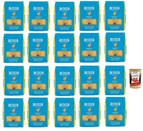De Cecco Internationale Nudeln De Cecco Anellini N°71, 100% Italienisch Pasta Nudeln 20x 500g + Italian Gourmet Polpa 400g 8001250120717