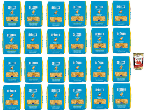 De Cecco Internationale Nudeln De Cecco Anellini N°71, 100% Italienisch Pasta Nudeln 24x 500g + Italian Gourmet Polpa 400g 8001250120717