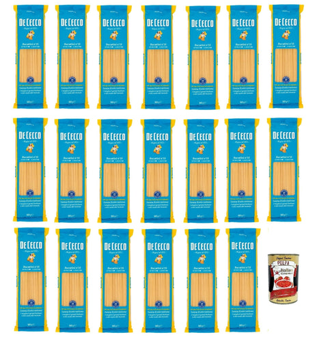 De Cecco Internationale Nudeln De Cecco Bucatini N°15 100% Italienisch Pasta Nudeln 20x 500g + Italian Gourmet Polpa 400g 8001250120151