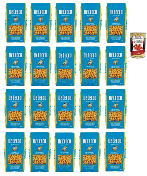 De Cecco Internationale Nudeln De Cecco Cavatappi N°87, 100% Italienisch Pasta Nudeln 20x 500g + Italian Gourmet Polpa 400g 8001250120878
