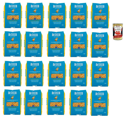 De Cecco Internationale Nudeln De Cecco Conchigliette Piccole N°53, 100% Italienisch Pasta Nudeln 20x 500g + Italian Gourmet Polpa 400g 8001250120533