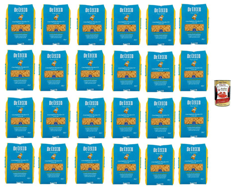 De Cecco Internationale Nudeln De Cecco Conchigliette Piccole N°53, 100% Italienisch Pasta Nudeln 24x 500g + Italian Gourmet Polpa 400g 8001250120533