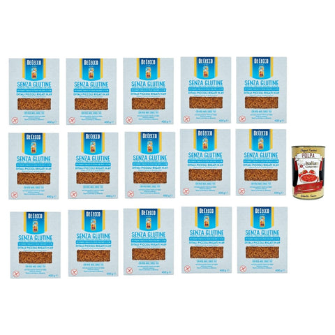 De Cecco Internationale Nudeln De Cecco Ditali Piccoli Rigati senza Glutine No. 23 Glutenfrei 100% Italienisch Pasta Nudeln gluten free 15x400 G italienisch Original + kostenlos polpa 400 g 8001250014160