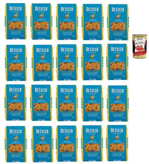 De Cecco Internationale Nudeln De Cecco Fusilli N°34, 100% Italienisch Pasta Nudeln 20x 500g + Italian Gourmet Polpa 400g 8001250120342