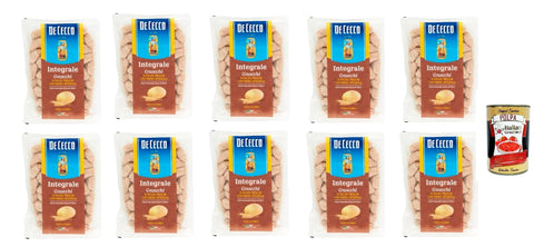 De Cecco Internationale Nudeln De Cecco Gnocchi di patate integrali, Pasta integrale, Vollkornnudeln, 10x 500g + Italian Gourmet polpa 400g 8001250013835