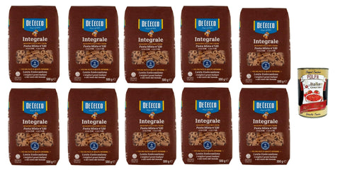 De Cecco Internationale Nudeln De Cecco Integrale Pasta Mista N° 120, Pasta integrale, Vollkornnudeln, 10x 500g + Italian Gourmet polpa 400g 8001250008855