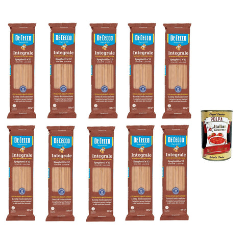 De Cecco Integrale Spaghetti N° 12, Pasta integrale, Vollkornnudeln 10x500g Original italienisch