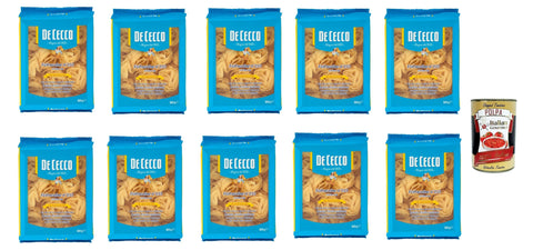 De Cecco Internationale Nudeln De Cecco Le Specialità Fettuccine N°233, 100% Italienisch Pasta Nudeln 10x 500g + Italian Gourmet Polpa 400g 8001250152336