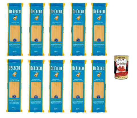 De Cecco Internationale Nudeln De Cecco Linguine n. 7 100% Italienisch Pasta Nudeln 10x 500g + Italian Gourmet Polpa 400g 8001250120076