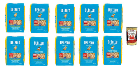 De Cecco Internationale Nudeln De Cecco Mafaldine corte N°32 100% Italienisch Pasta Nudeln 10x 500g + Italian Gourmet Polpa 400g 8001250017833