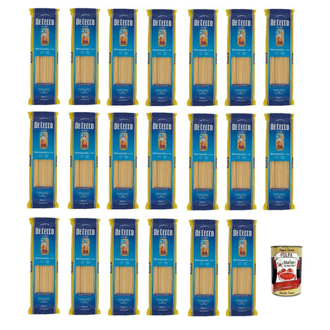 DE CECCO Internationale Nudeln DE CECCO Mezzanelli N°415, 100% Italienisch Pasta Nudeln 20x 500g Original italienisch inkl. Italian Gourmet Polpa 400g 8032804040014
