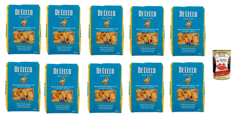 De Cecco Internationale Nudeln De Cecco Mezze Maniche Rigate N°136 100% Italienisch Pasta Nudeln 10x 500g + Italian Gourmet Polpa 400g 8001250121363
