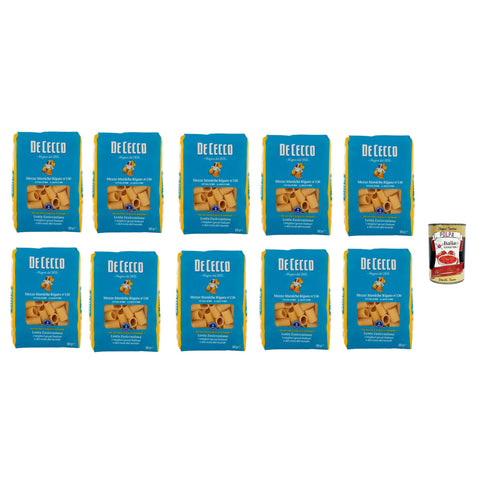 De Cecco Mezze Maniche Rigate N°136 100% Italienisch Pasta Nudeln 10x 500 g Internationale Nudeln Original