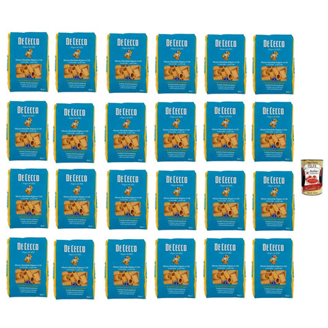 De Cecco Internationale Nudeln De Cecco Mezze Maniche Rigate N°136 100% Italienisch Pasta Nudeln 24x 500g Original italienisch inkl. Italian Gourmet Polpa 400g 8001250121363