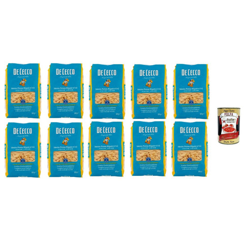 De Cecco Internationale Nudeln De Cecco Mezze Penne rigate N°141 100% Italienisch Pasta Nudeln 10x 500 g Internationale Nudeln Original 8001250121417