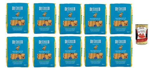 De Cecco Internationale Nudeln De Cecco Mezzi Rigatoni N°26 100% Italienisch Pasta Nudeln 10x 500g + Italian Gourmet Polpa 400g 8001250120267