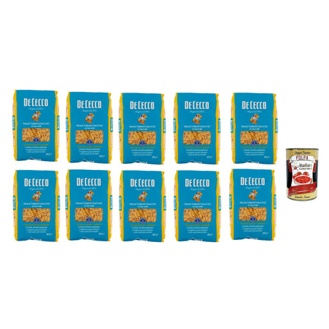 De Cecco Mezzi Tubetti Lisci N°63 100% Italienisch Pasta Nudeln 10x500 g italienisch Original + kostenlos Polpa 400 g