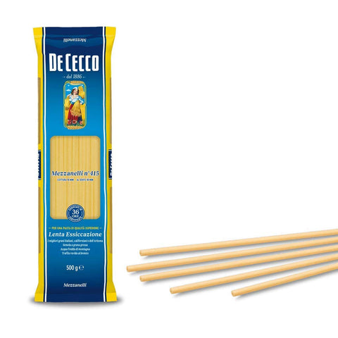 De Cecco Pasta 100% Italienisch Mezzanelli n° 415 lange Nudeln 500 g Internationale Nudeln Original