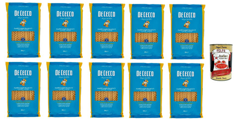 De Cecco Internationale Nudeln De Cecco Pasta Fusilli Lunghi Bucati n°5 100% Italienisch Nudeln 10x 500g + Italian Gourmet Polpa 400g 8001250120052