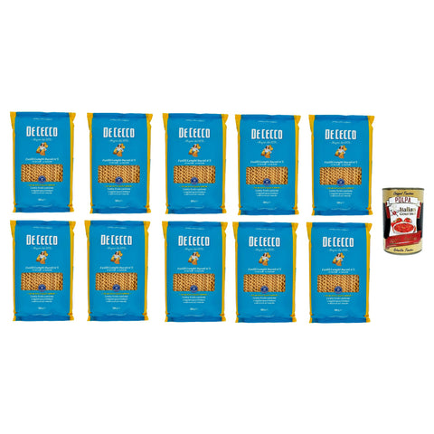 De Cecco Pasta Fusilli Lunghi Bucati n°5 100% Italienisch Nudeln 10x 500 g Internationale Nudeln Original