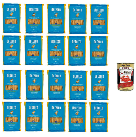 De Cecco Internationale Nudeln De Cecco Pasta Fusilli Lunghi Bucati n°5 100% Italienisch Nudeln 20x 500g + Italian Gourmet Polpa 400g 8001250120052