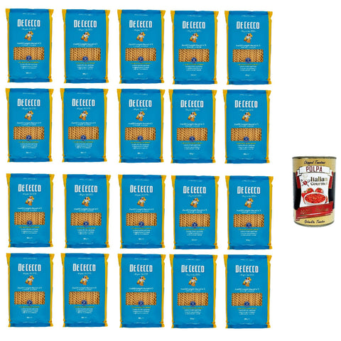 De Cecco Pasta Fusilli Lunghi Bucati n°5 100% Italienisch Nudeln 20x500 g italienisch Original + kostenlos Polpa 400 g