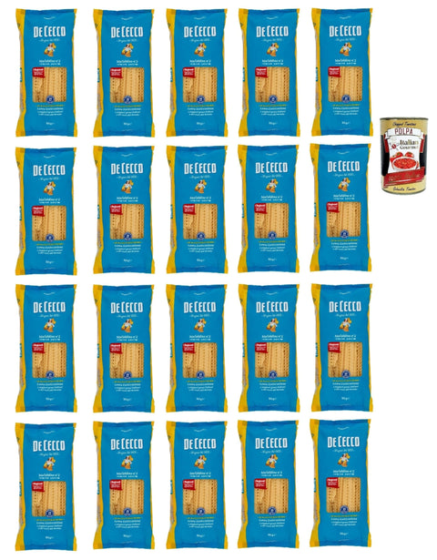 De Cecco Internationale Nudeln De Cecco Pasta Mafaldine n. 2 100% Italienisch Nudeln 20x 500g + Italian Gourmet Polpa 400g 8001250120021