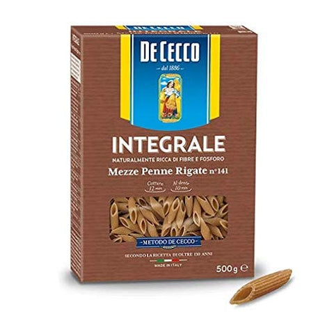 De Cecco Internationale Nudeln De Cecco Pasta Mezze penne rigate integrali Vollkorn italienisch Nudeln 500g 8001250005960