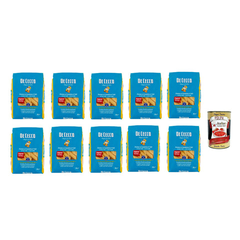 De Cecco Penne a Candela N°340, 100% Italienisch Pasta Nudeln 10x 500 g Internationale Nudeln Original