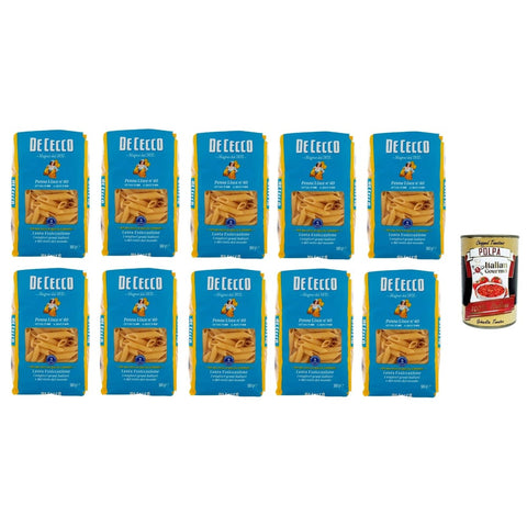 De Cecco Internationale Nudeln De Cecco Penne lisce N°40, 100% Italienisch Pasta Nudeln 10x 500 g Internationale Nudeln Original 8001250120403