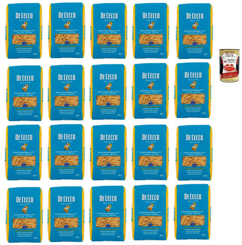 De Cecco Internationale Nudeln De Cecco Penne Piccole Rigate N°177 100% Italienisch Pasta Nudeln 20x 500g + Italian Gourmet Polpa 400g 8001250121776