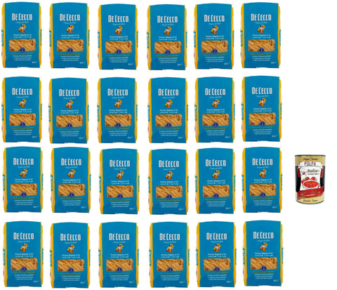 De Cecco Internationale Nudeln De Cecco Penne rigate N°41, 100% Italienisch Pasta Nudeln 24x 500g + Italian Gourmet Polpa 400g 8001250120410