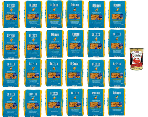 De Cecco Internationale Nudeln De Cecco Pennoni Rigati N°39, 100% Italienisch Pasta Nudeln 24x 500g + Italian Gourmet Polpa 400g 8001250120397