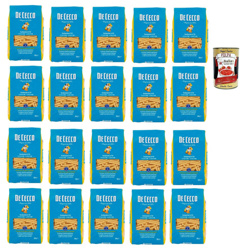 De Cecco Internationale Nudeln De Cecco Sedanini N°61, 100% Italienisch Pasta Nudeln 20x 500g + Italian Gourmet Polpa 400g 8001250120618
